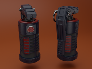 sci fi grenade Model 3D