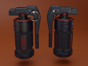 sci fi grenade Model 3D