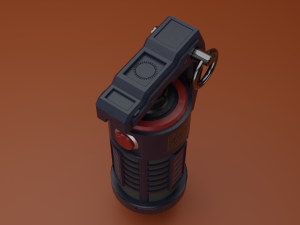 sci fi grenade Model 3D