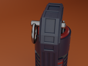 sci fi grenade Model 3D