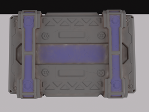 scifi container with three textures 3D 모델
