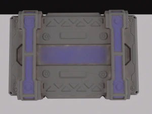 scifi container with three textures 3D Model