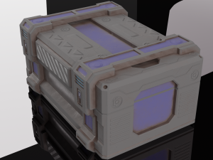 scifi container with three textures 3D 모델