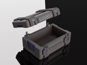 scifi container with three textures 3D 모델