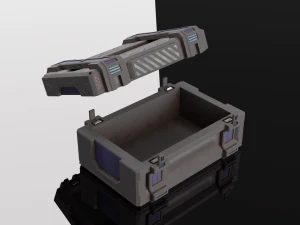 scifi container with three textures 3D Model