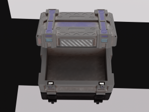 scifi container with three textures 3D 모델