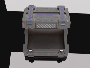 scifi container with three textures 3D Model