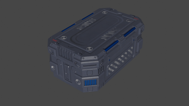 low poly 3d container model 3D Model .c4d .max .obj .3ds .fbx .stl .blend 