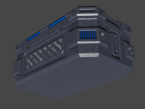 low poly 3d container model 3D Model