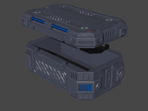 low poly 3d container model 3D Model