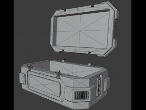 low poly 3d container model 3D Model