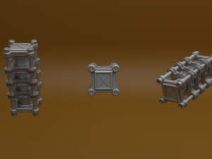 set of 43 pieces Modèle 3D