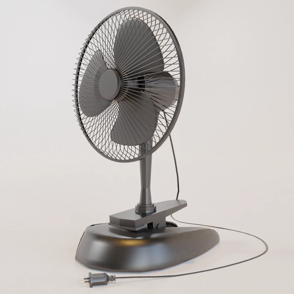 table cooling fan 3D Model .c4d .max .obj .3ds .fbx .stl .blend 