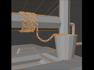 wooden well 3D Model