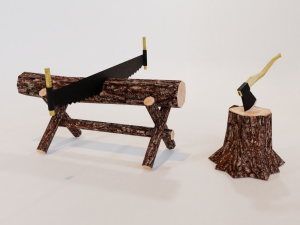 the set of lumberjack 3D 模型