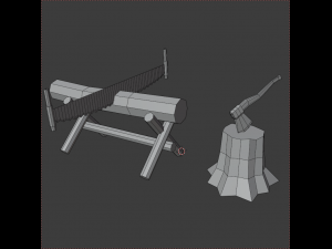 the set of lumberjack 3D Model