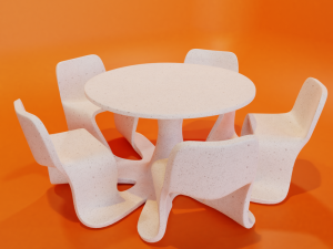 outdoor table with chairs 3D Model