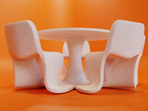 outdoor table with chairs 3D Model