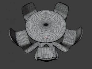 mesa ao ar livre com cadeiras Modelo 3D