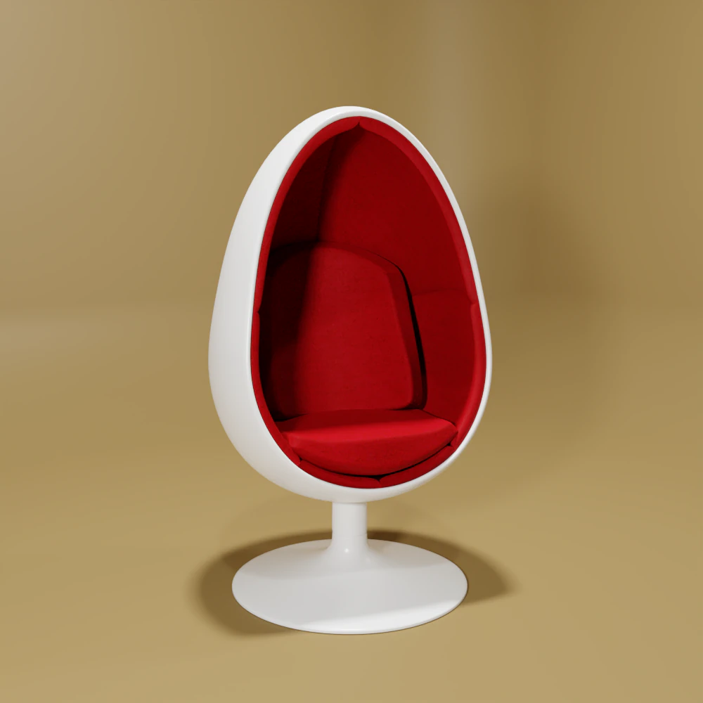 ovalia egg style chair 3D Model .c4d .max .obj .3ds .fbx .stl .blend