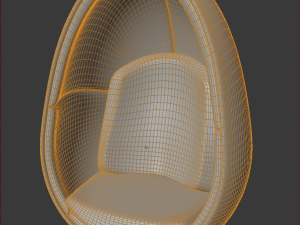 ovalia egg style chair Model 3D