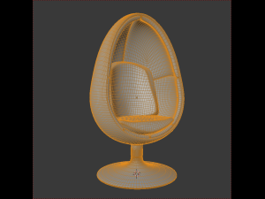 ovalia egg style chair Model 3D