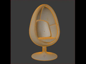 ovalia egg style chair 3D Model