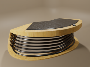 reseption curved design table 3D Model