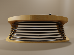 reseption curved design table 3D Модель