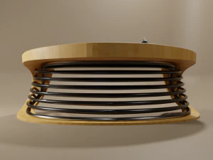 reseption curved design table 3D Model