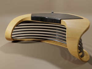 reseption curved design table 3D Модель