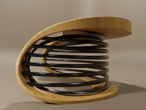 reseption curved design table 3D Модель