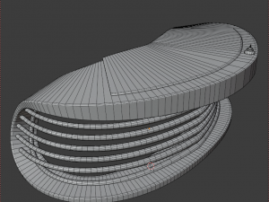reseption curved design table 3D Модель