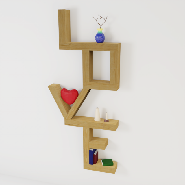 shelf love 3D Model .c4d .max .obj .3ds .fbx .stl .blend 