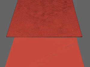 serpentine hand-knotted wool rug 3D Model