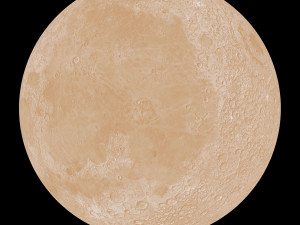 8k moon 3 materials low poly Modello 3D