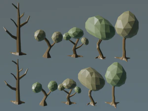 Baum Lowpoly 3d 3D Modell