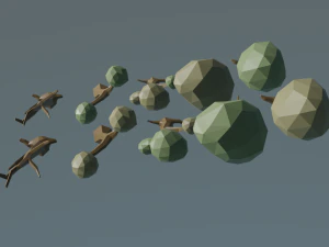 Baum Lowpoly 3d 3D Modell