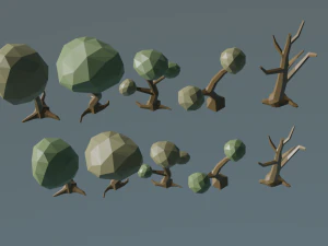 Baum Lowpoly 3d 3D Modell