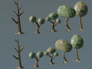 Baum Lowpoly 3d 3D Modell