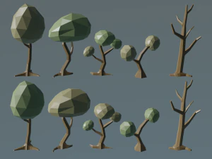 Baum Lowpoly 3d 3D Modell