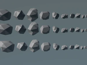 rocks lowpoly 3d 3D Model