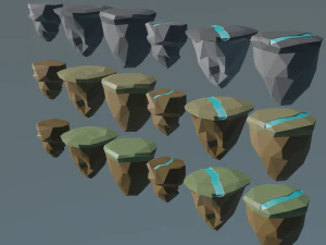 isola lowpoly 3d Modello 3D