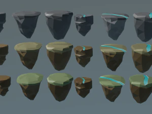 island lowpoly 3d 3D Model