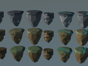 island lowpoly 3d 3D Модель