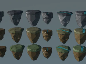 island lowpoly 3d 3D Model