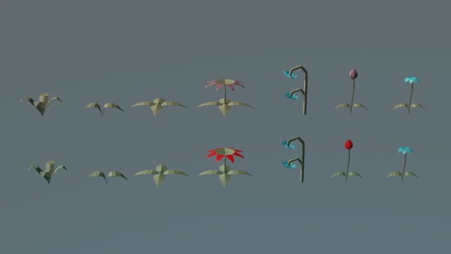 flower lowpoly 3d Modelo 3D .c4d .max .obj .3ds .fbx .stl .blend 