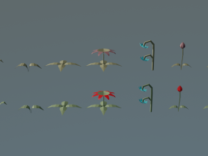 flower lowpoly 3d Model 3D