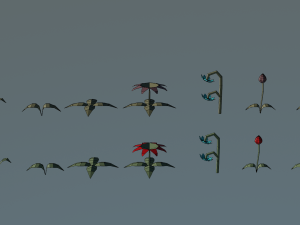 flower lowpoly 3d Modelo 3D