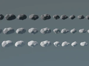 nuvola lowpoly 3d Modello 3D